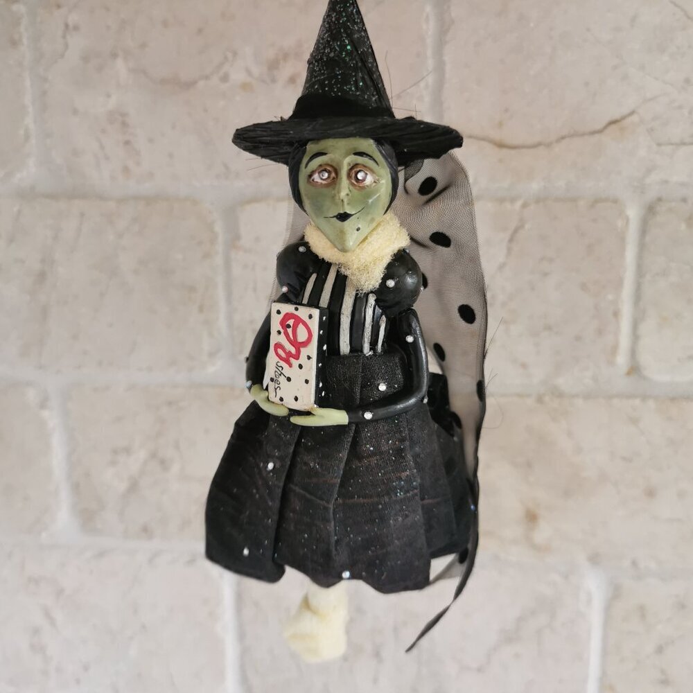 Wicked Witch Ornament Whimsical Wizard of Oz Ashton Drake Galleries Dangle Legs